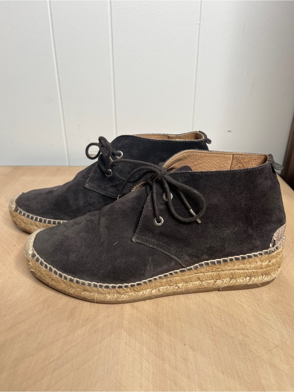 Rag & Bone Geneva Suede Platform Espadrilles Size